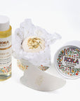 Black Jasmine Silk Bath Bomb, Gua Sha & Body Oil Set - Koka Beauty