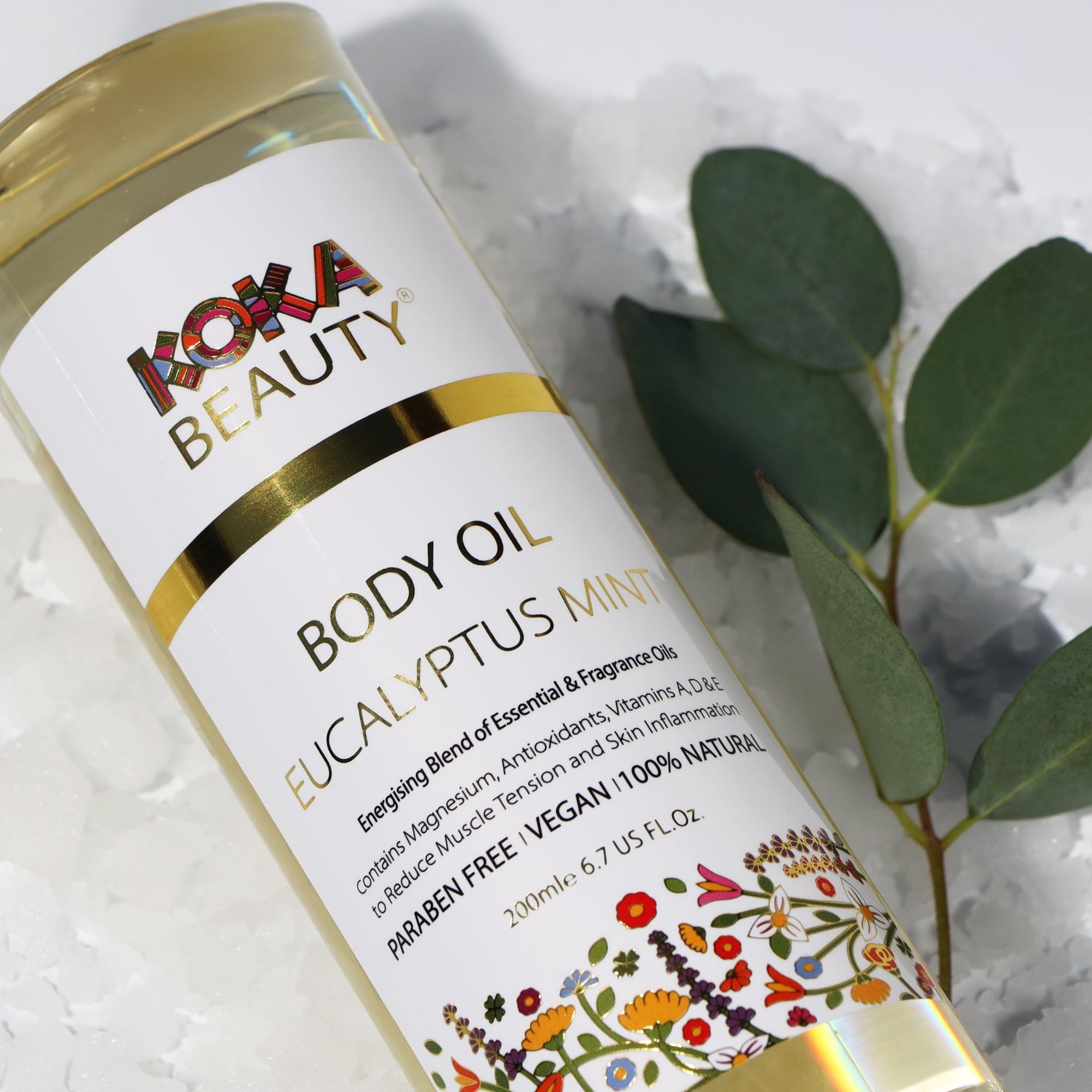 Eucalyptus Mint Body Oil | Infused with Magnesium, Vitamin E, Eucalyptus & Mint Essential Oils - Koka Beauty