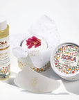 Pink Peony Silk Bath Bomb, Gua Sha and Body Oil Set - Koka Beauty