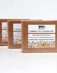 Turmeric Soap Made With Turmeric, Calendula Flowers & Silk - Koka Beauty
