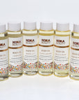 Line up of all Koka Beauty Oils