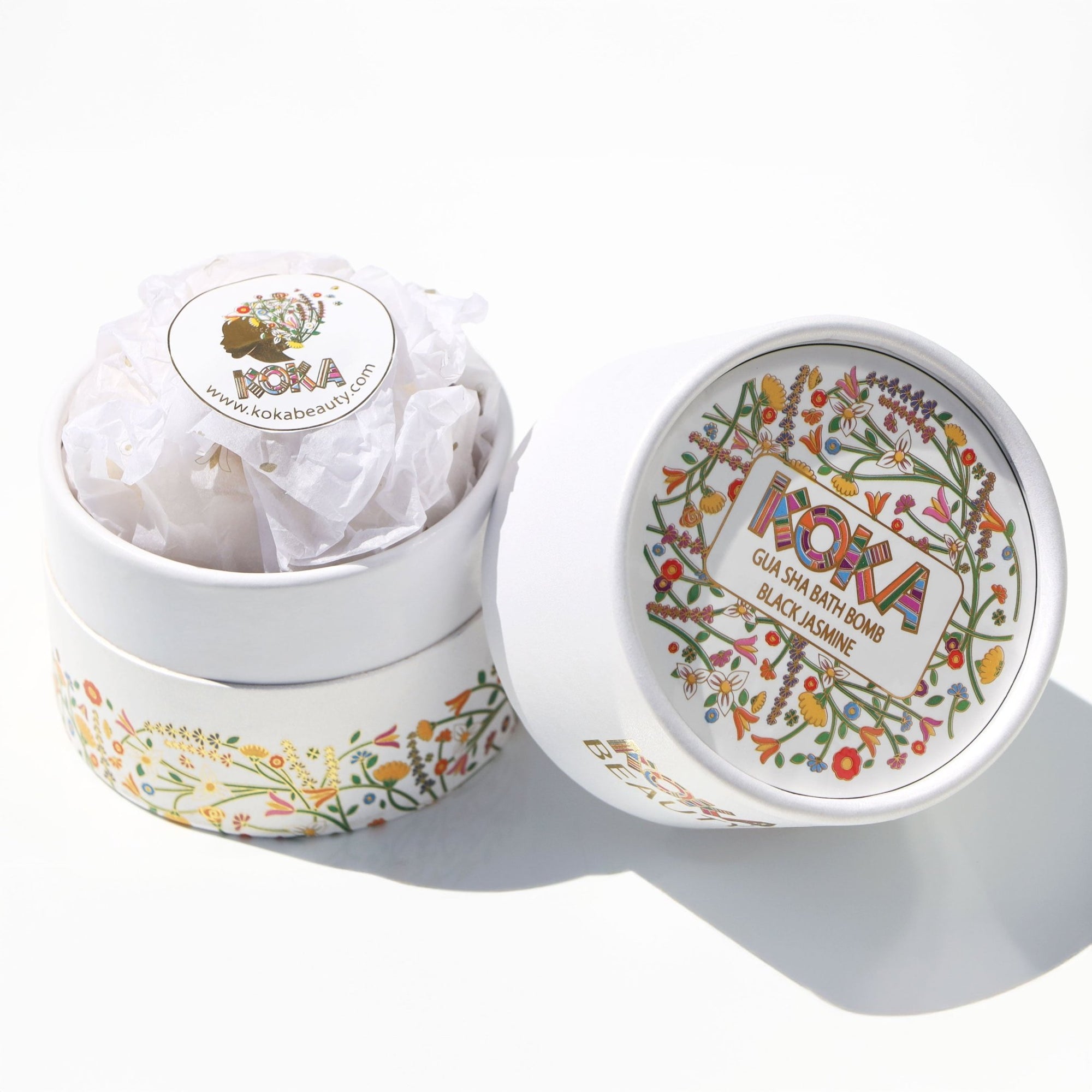 Black Jasmine Silk Bath Bomb & Soap Box - Koka Beauty