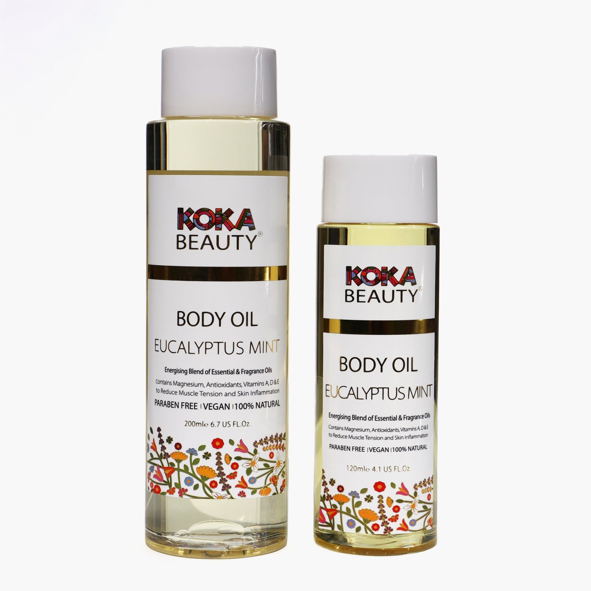 Eucalyptus Mint Body Oil | Infused with Magnesium, Vitamin E, Eucalyptus & Mint Essential Oils - Koka Beauty