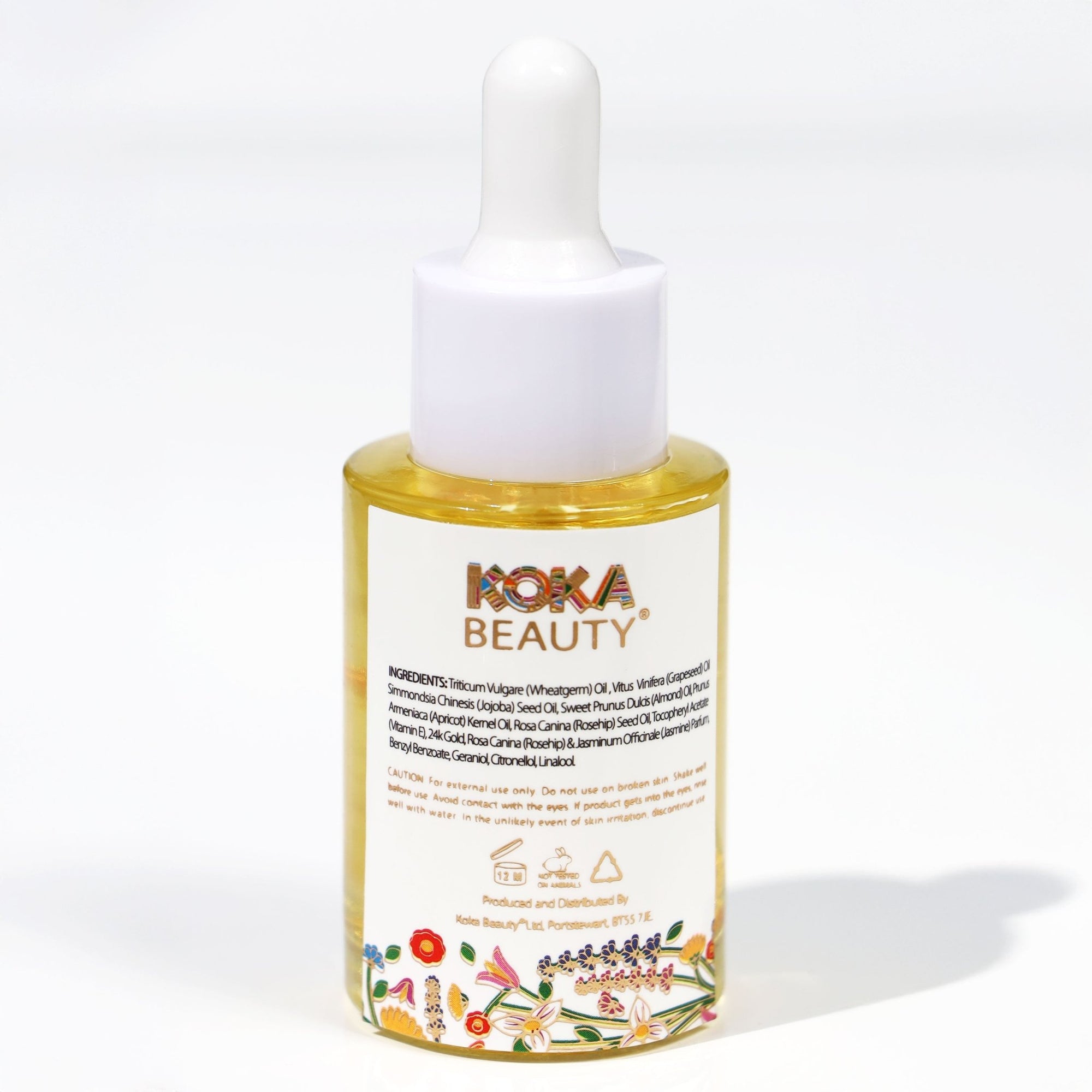 Face Serum - Made with Rosehip Oil and 24k Gold Flakes - Koka Beauty