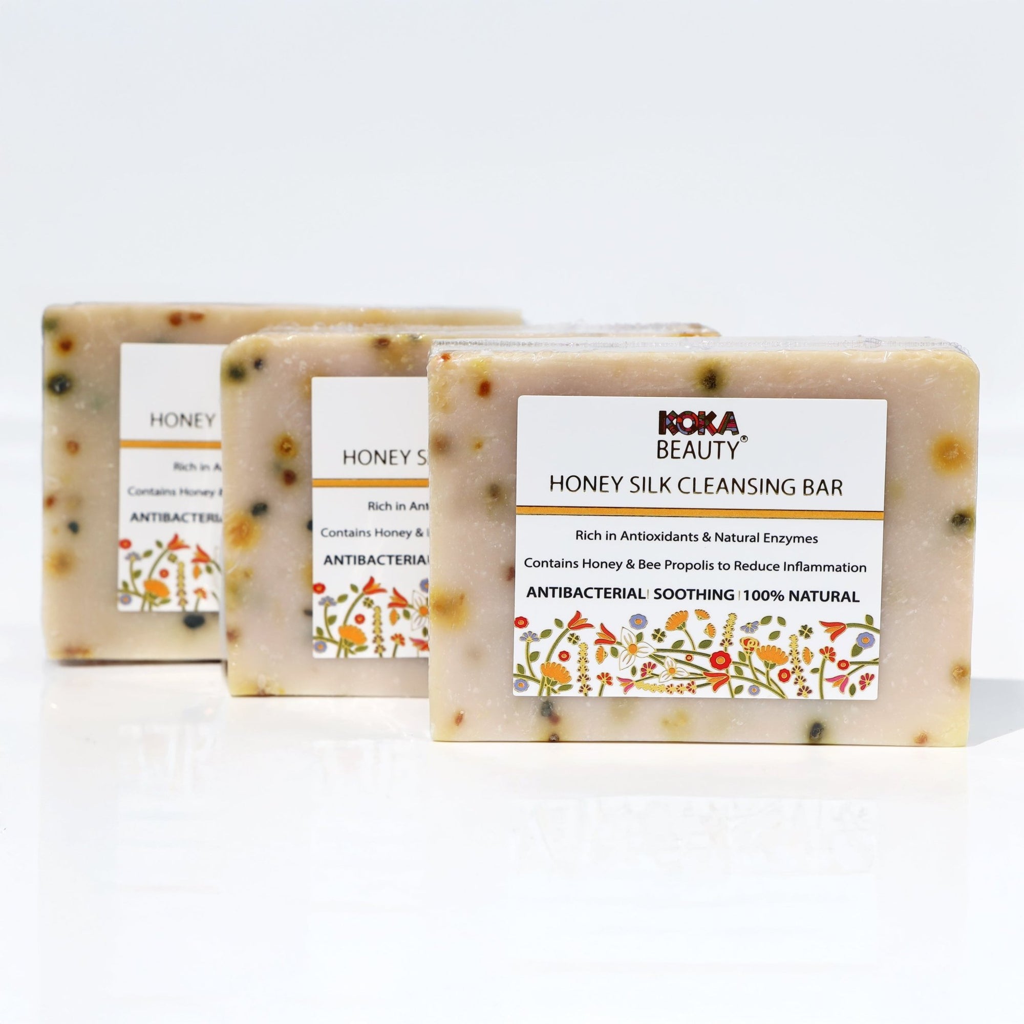 Honey Soap Made With Honey, Beeswax, Bee Pollen &amp; Silk - Koka Beauty
