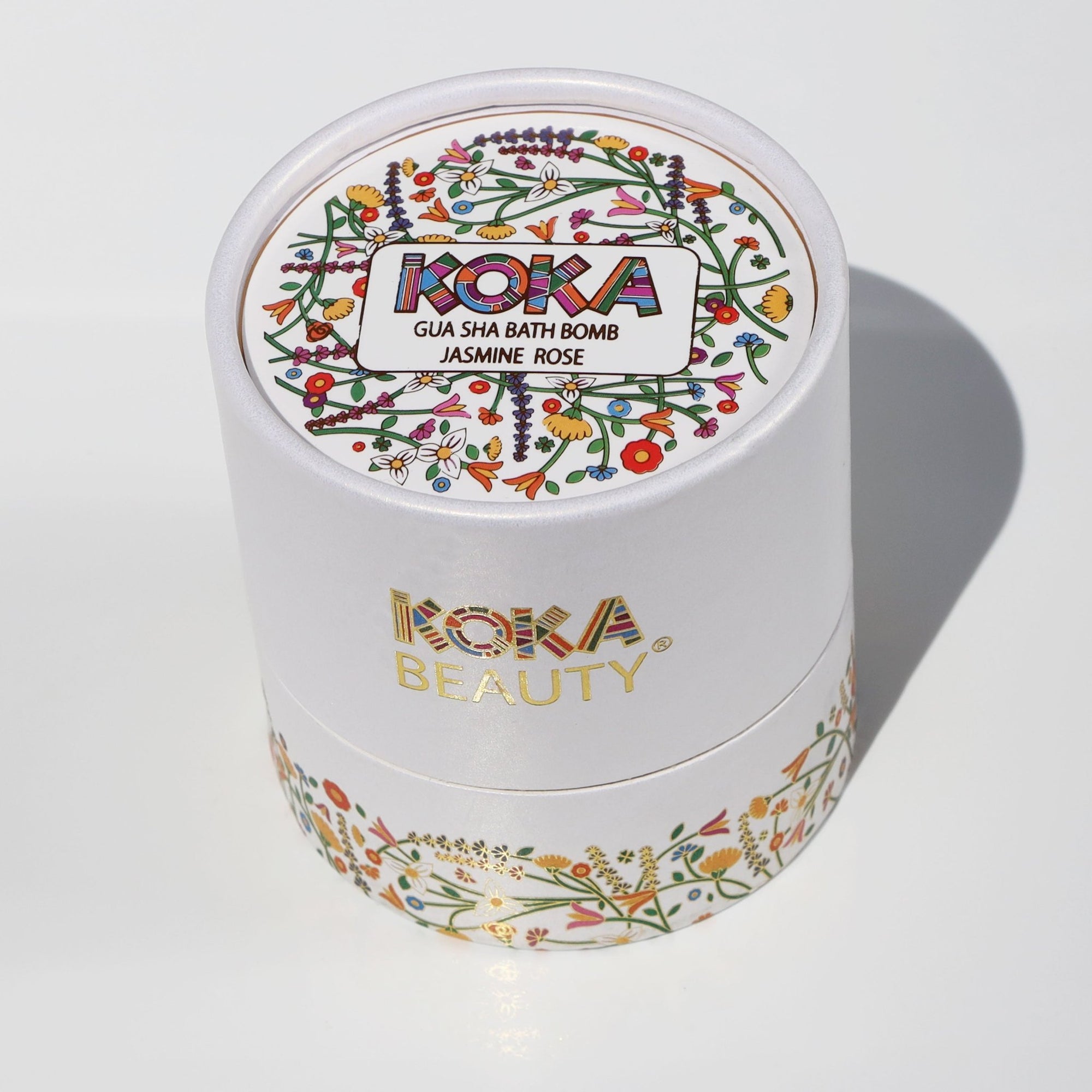 Jasmine Rose Silk Bath Bomb, Gua Sha and Body Oil Set - Koka Beauty
