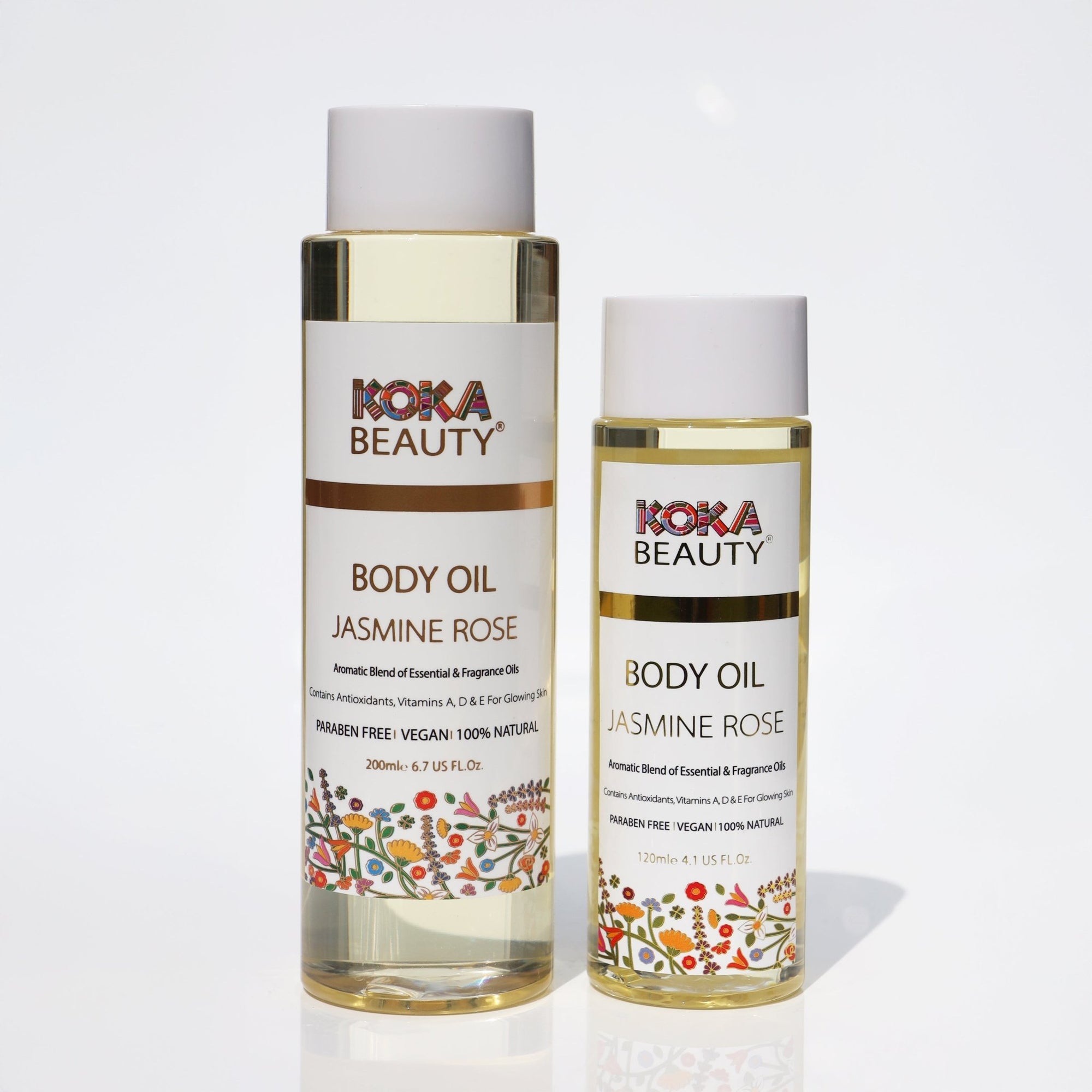 Jasmine Rose Silk Bath Bomb, Gua Sha and Body Oil Set - Koka Beauty