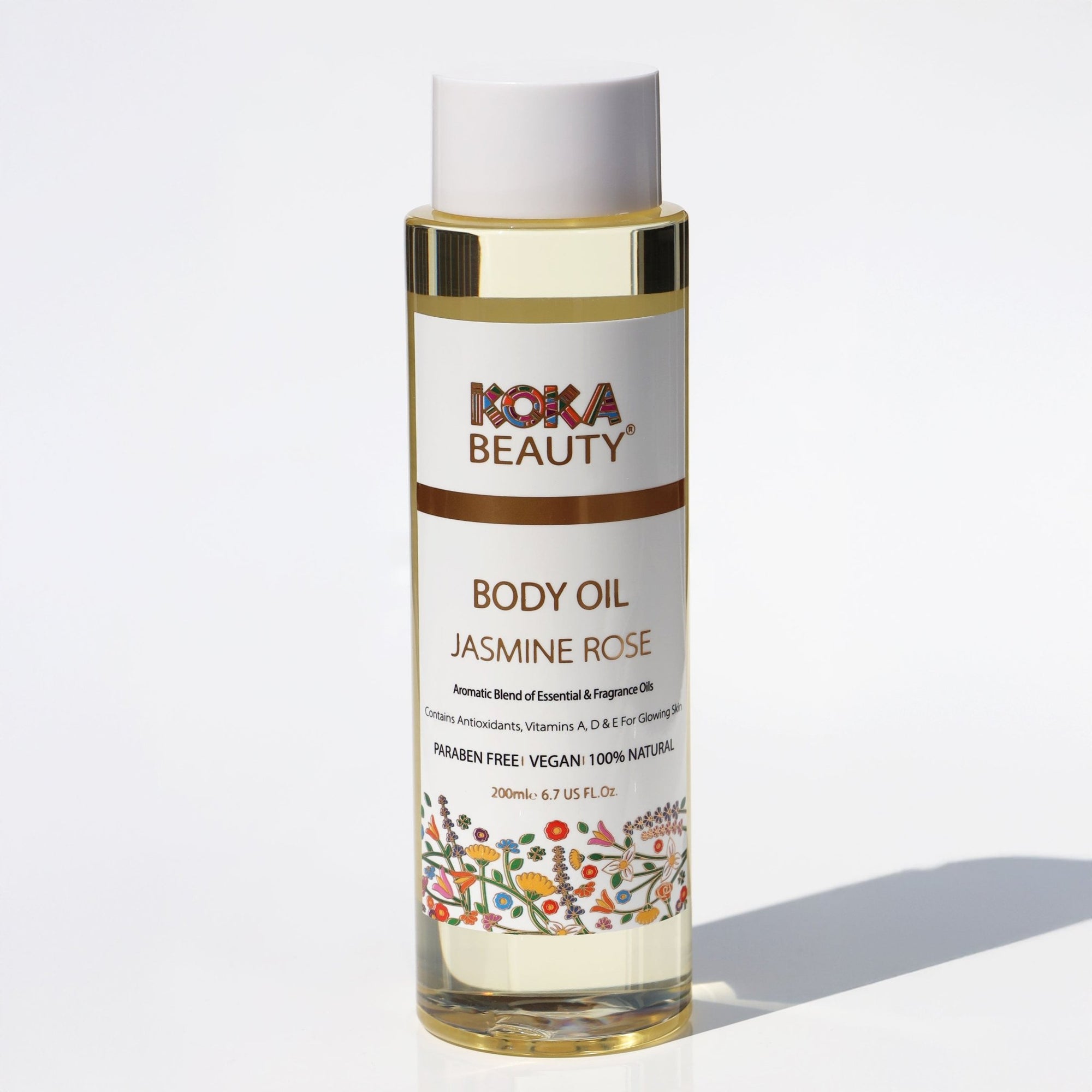 Jasmine Rose Silk Bath Bomb, Gua Sha and Body Oil Set - Koka Beauty