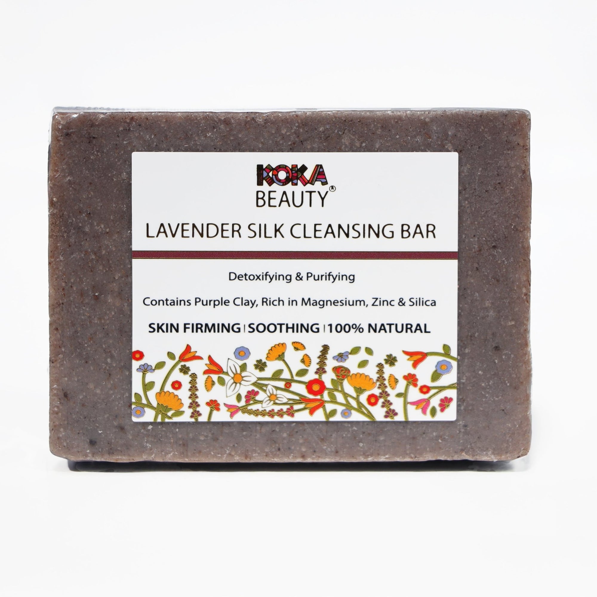 Lavender Soap Made With Brazilian Purple Clay, Silk & Crushed Lavender Petals - Koka Beauty