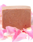 Rose Soap Made With Crushed Rose Petals, French Pink Clay & Silk - Koka Beauty