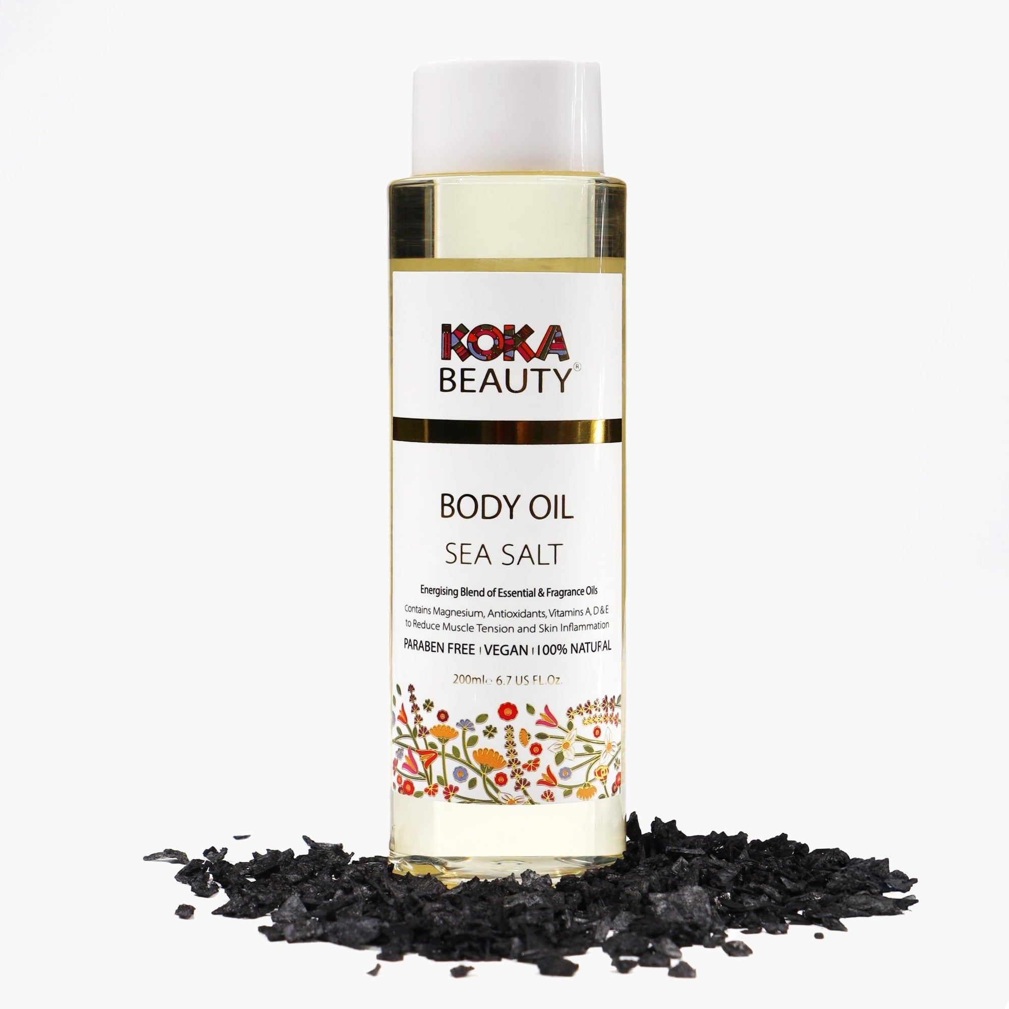 Sea Salt Body Oil | Infused with Magnesium, Vitamin E & Bergamot Essential Oil - Koka Beauty