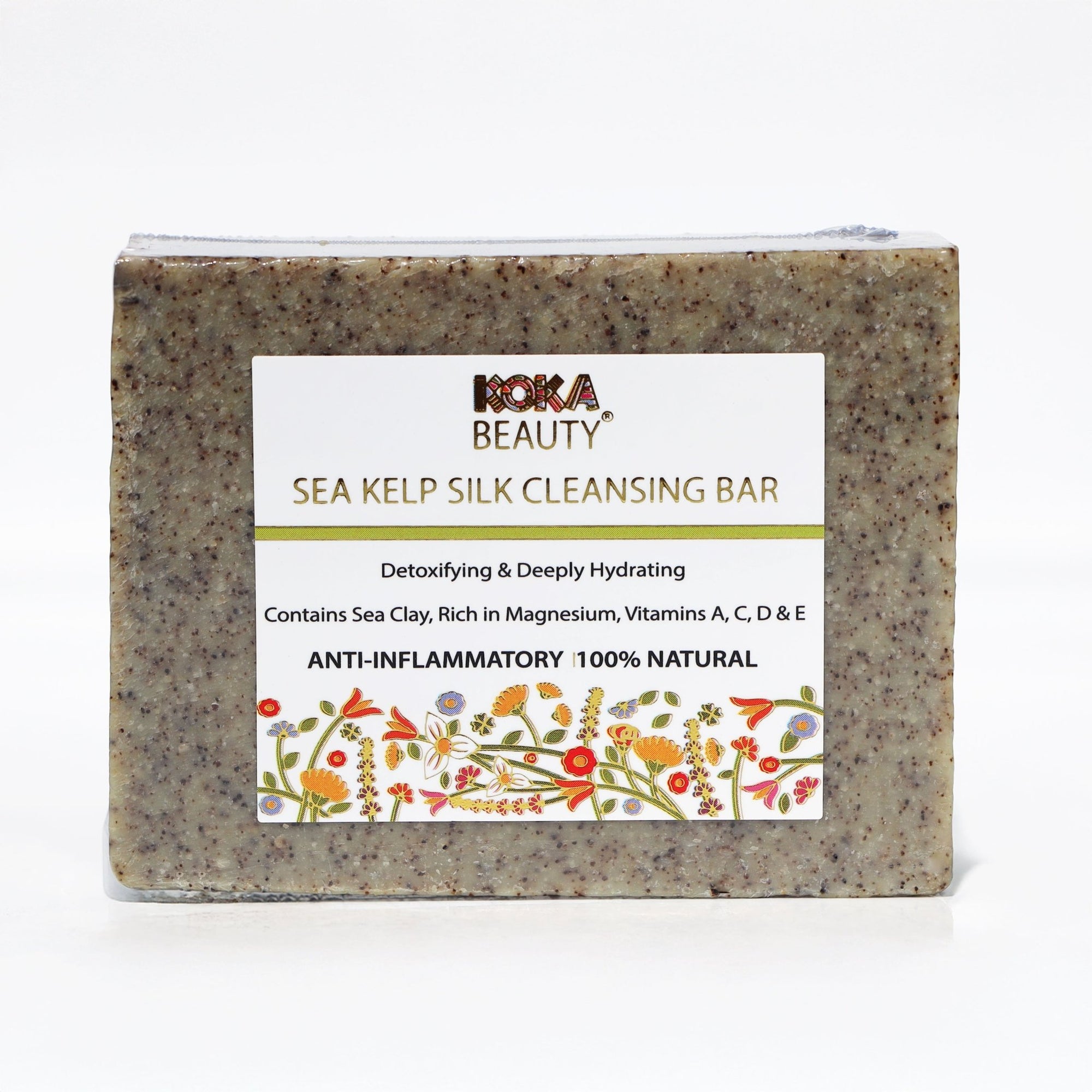 Seaweed Soap Made With Glacial Green Clay, Silk & Crushed Seaweed - Koka Beauty