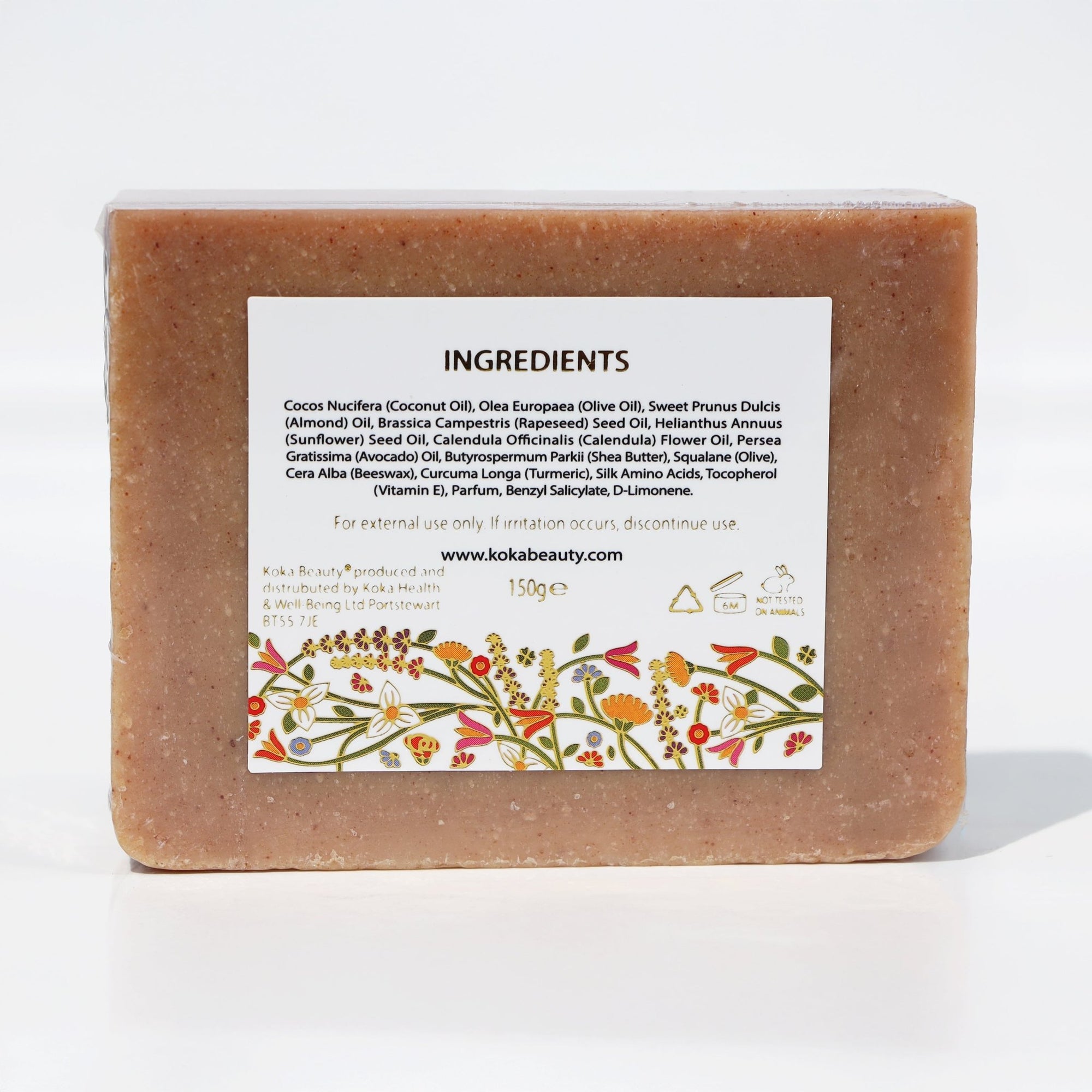 Turmeric Soap Made With Turmeric, Calendula Flowers &amp; Silk - Koka Beauty