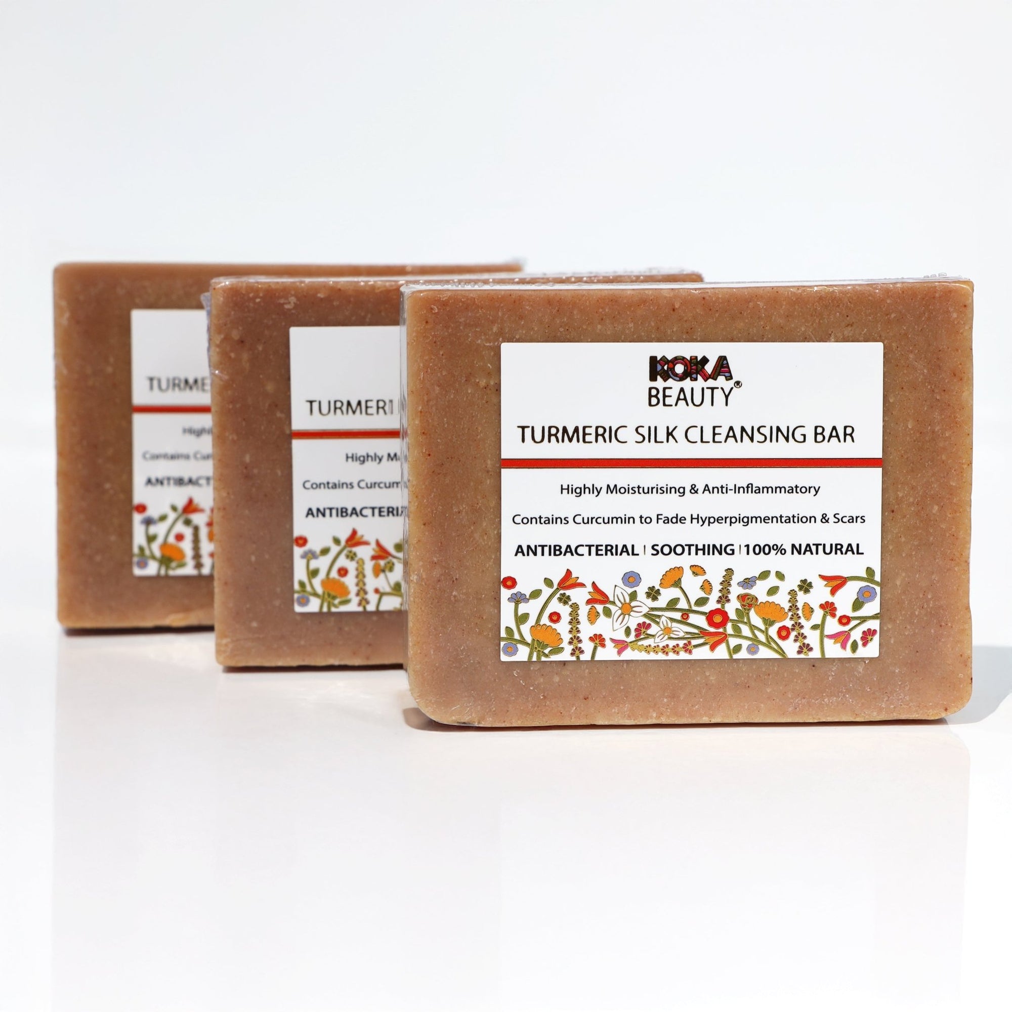 Turmeric Soap Made With Turmeric, Calendula Flowers &amp; Silk - Koka Beauty
