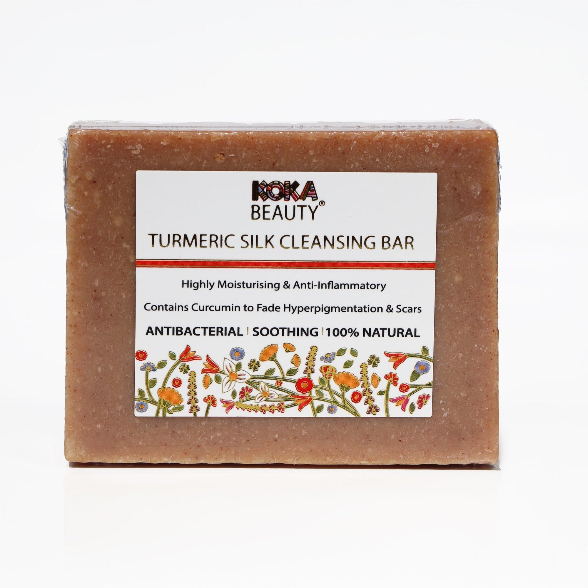 Turmeric Soap Made With Turmeric, Calendula Flowers & Silk - Koka Beauty