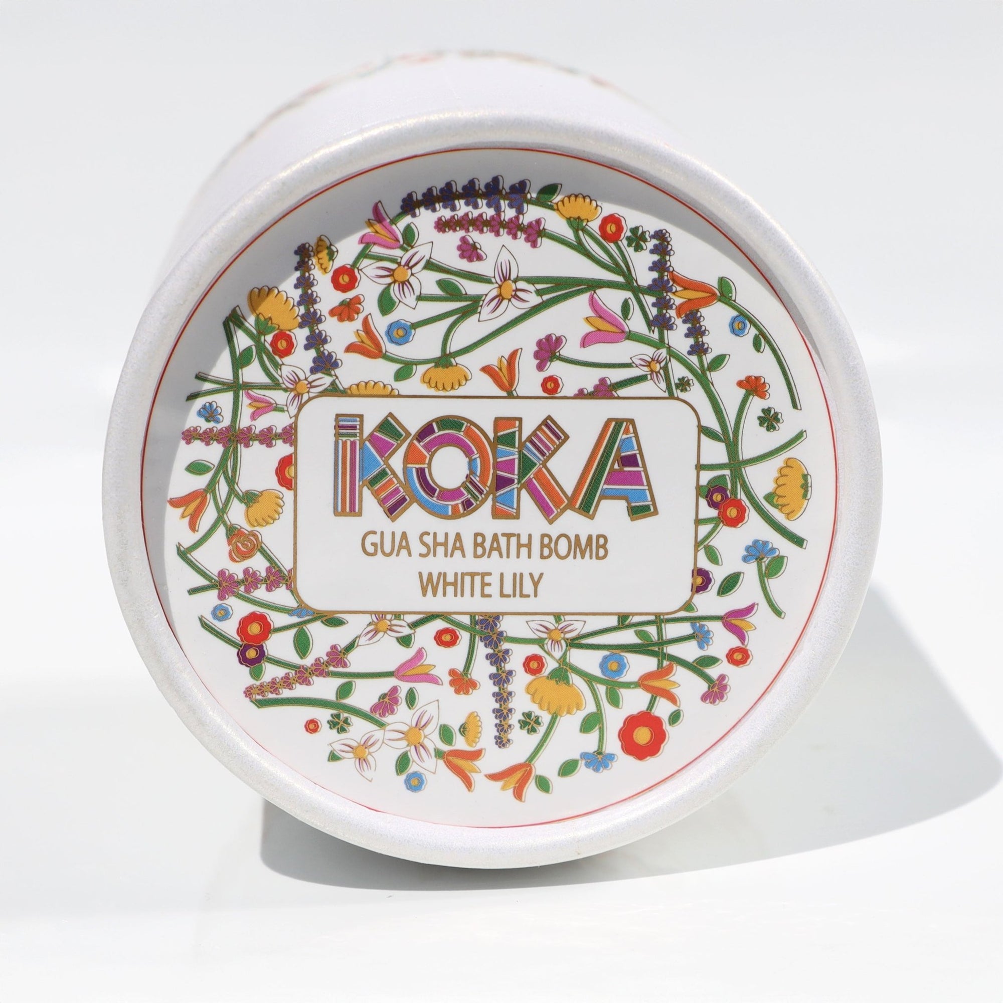 White Lily Silk Bath Bomb, Gua Sha and Body Oil Set - Koka Beauty